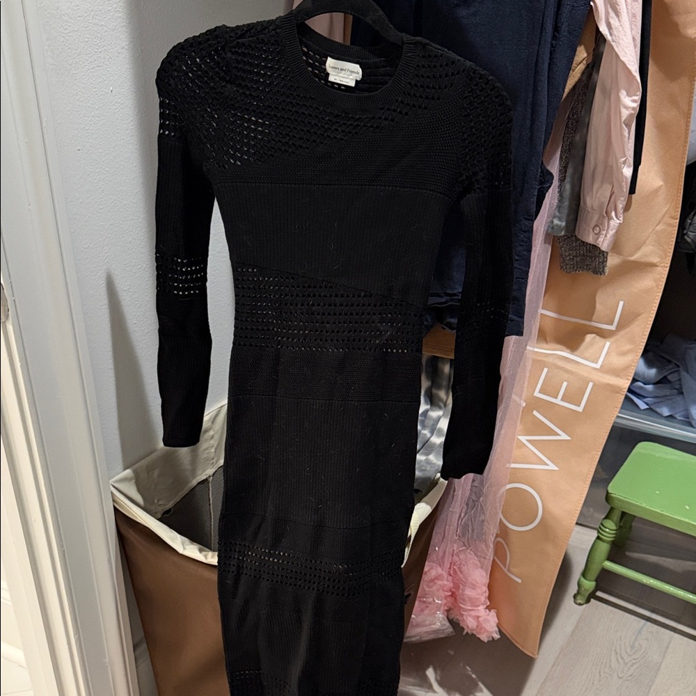 Lovers + Friends Black Long Sleeve Dress